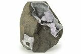 Amethyst Crystals on Sparkling Quartz Chalcedony - India #220126-1